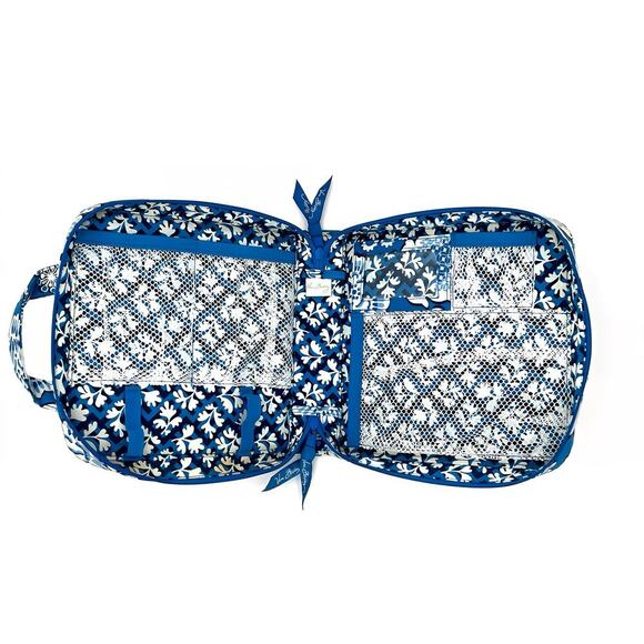 Vera Bradley Hanging Travel Tech Organizer Case Toiletry Makeup Bag Blue Lagoon - Picture 5 of 8